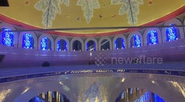 Mass in the Basilica at the National Sanctuary of Aparecida in Sao Paulo, Brazil