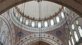 The noon prayer performed at Beyazit Mosque in Istanbul, Turkey