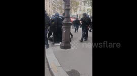 Pro-Palestinian protests banned in France leads to violent clashes with police in Paris