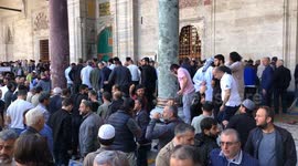 After the noon prayer performed at Beyazit Mosque in Istanbul, various immigrant Muslims gathered to protest Israeli Actions in Gaza