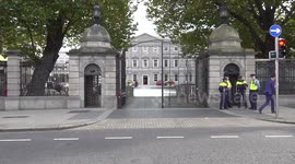 Heightened security in Dublin, Ireland as Ireland's Budget announced