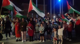 Pro-Palestine rally in a small town in Madrid on 13 October, 2023.