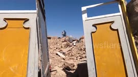 U.N. Assesses Earthquake Damage in Zendeh Jan, Afghanistan