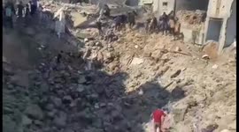 Homes Flattened In Israeli Attack On Gaza, Palestine