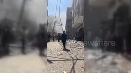 Israeli Army Strikes At Two Homes In Deir Balah, Palestine