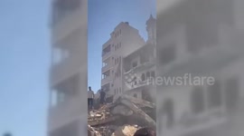 Israel Hits Two Gaza Houses in Gaza's Deir Balah, Palestine