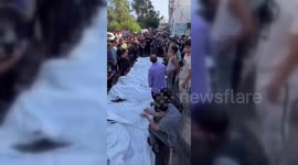 Palestinian Bodies Are Left Outside Gaza Hospital, Palestine