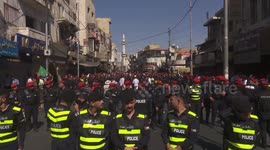 Thousands of Jordanians rally in support of Palestinians