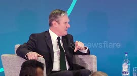 Sir Keir Starmer speaks about economic growth at a conference in Liverpool, UK