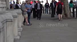Grant Shapps attends emergency Cobra meeting in London, UK