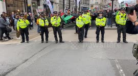 Thousands of people march in solidarity with Palestine as the Israel-Hamas war rages.