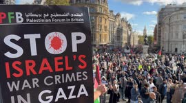 Tens of thousands joined March  for Palestine in central London