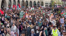 Tens of thousands joined March  for Palestine in central London