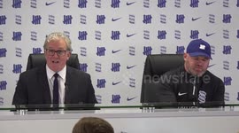 Wayne Rooney's first press conference as Birmingham City manager