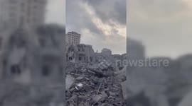 Locals Pick Through Ruins Of Homes in Gaza, Palestine