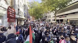 Substantial 'Free Palestine' demonstration in Birmingham