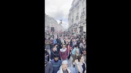 Pro-Palestinian march amid escalating Israel-Hamas war london video by roger alcron