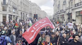Pro-Palestinian march amid escalating Israel-Hamas war london video by roger alcron