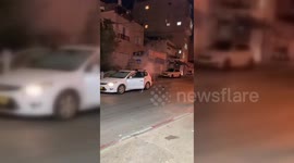 Palestinians Attack Israeli Car With Fireworks in Jerusalem, Israel