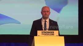 Stephen Flynn opens the SNP conference in Aberdeen, UK