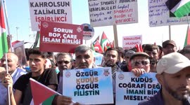 Tens of thousands of people held a rally in support of Palestine in Istanbul, Turkey