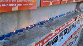 Several 100 Jewish people attend a vigil for the Israelis kidnapped in the Gaza Strip