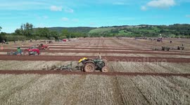 People celebrate the 72nd British National Ploughing Championships in UK