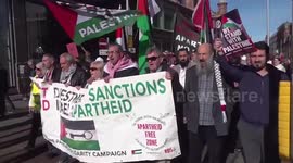 Thousands take part in pro-Palestinian rally in Belfast, UK