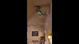 Easy Trick to Get Helium Balloon Down