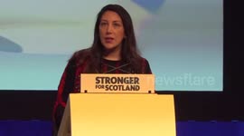 FM's wife speaks to SNP Conference about family in Gaza in Aberdeen, UK