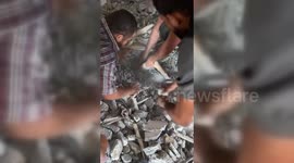 Horrifying scenes as Palestinians desperately search for survivors in rubble in Khan Yunis, Gaza
