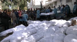 Dozens of bodies lie unclaimed at Gaza hospital amid Israeli military offensive