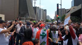Israel-Hamas War 2023: Palestine Solidarity Meeting São Paulo Brazil