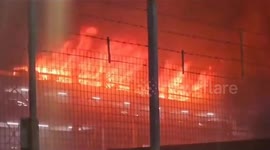 Massive fire consumes Luton Airport car park