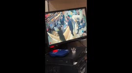 Cute Baby's Surprise Appearance in Front of Surveillance Camera in China