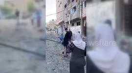 Devastation in Tal al-Hawa neighbourhood of Gaza after Israeli air strikes