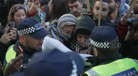 'Shame on you,' chant crowd as young man arrested during pro-Palestine rally in London
