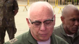 Interview on Disembarkation of Brazilian repatriates at the Sao Paulo AirBase, in Guarulhos, Brazil