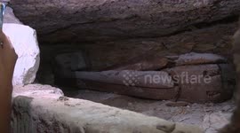 Acheologists discover an intact cemetery of mummies in Menia Governorate, Egypt