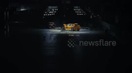 World’s first public crash test involving two fully electric vehicles