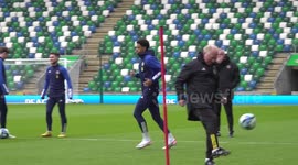 Northern Ireland train ahead of their Euro qualifier against Slovenia