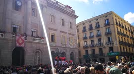 3de9f by Joves Xiquets de Valls during Mercè Festival 2023 in Barcelona.