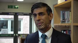 Rishi Sunak speaks about the repercussions of the conflict between Israel and Palestine in London, UK