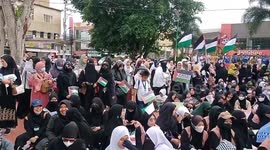 Filipino Muslim mothers hold rally in support of Palestine amid conflict