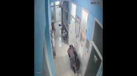 Unexpected chair dive: patient's chair nap takes a tumble in Brebes, Indonesia
