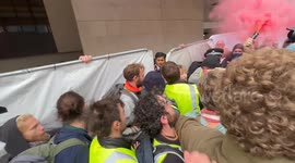 Greta Thunberg joins Extinction Rebellion protest outside Intercontinental London Hotel