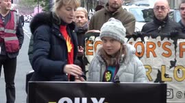Greta Thunberg press conference in central London, UK