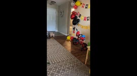2-Year-Old Wakes Up To Surprise Gift Bike