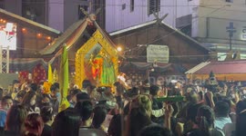 Thousands of devotees converge on Hindu shrine in Bangkok