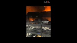 Hundreds of cars up in flames after Luton airport's car park catches fire